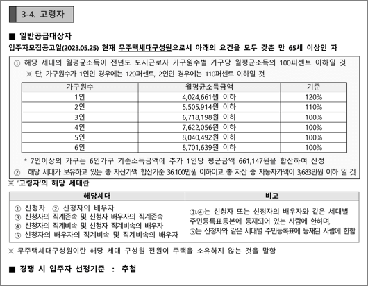 고령자 신청자격