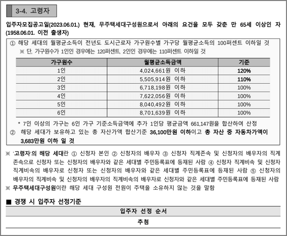 고령자 신청자격